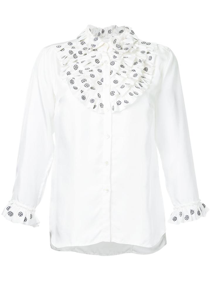 Jupe By Jackie Frill Bib Shirt - White