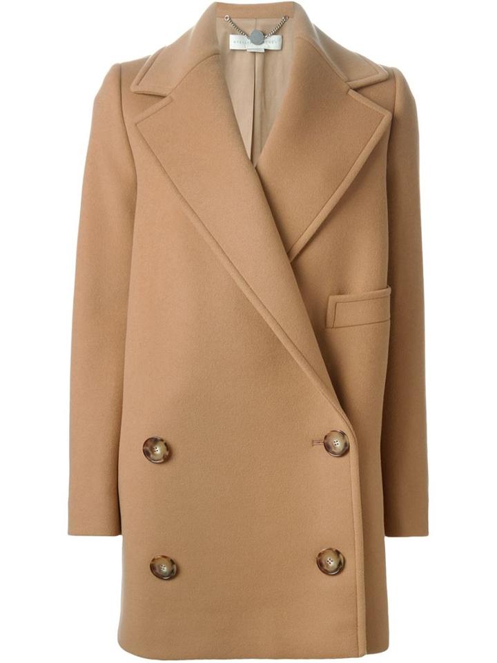 Stella Mccartney 'edith' Coat, Women's, Size: 44, Nude/neutrals, Cotton/polyamide/rayon/wool