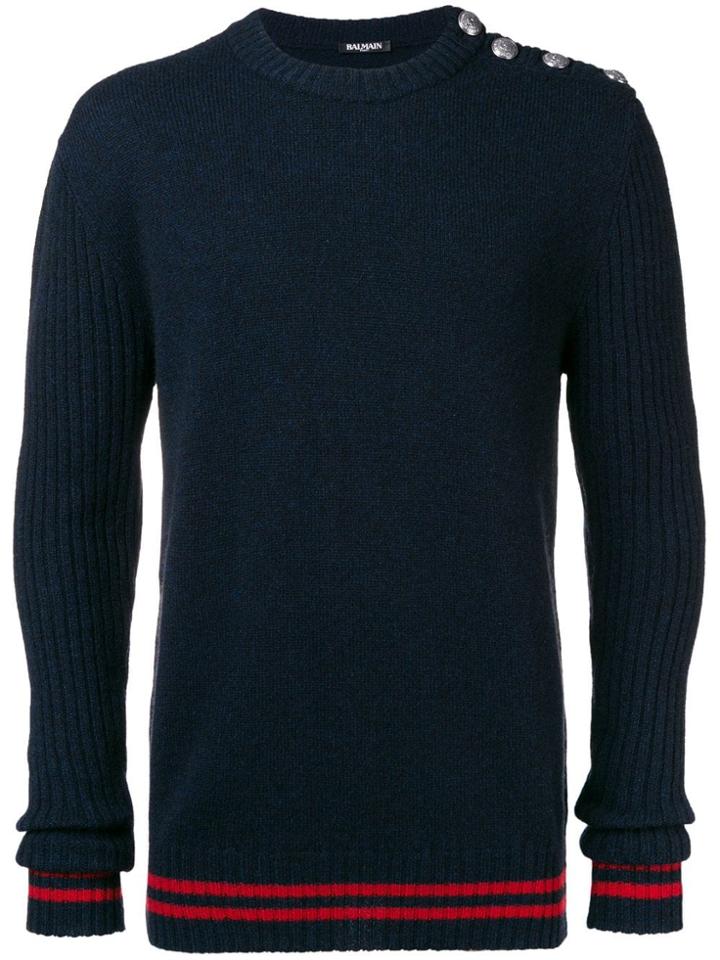 Balmain Cashmere Sweater - Blue