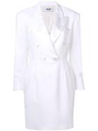 Msgm Double Breasted Suit Dress - White