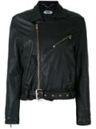 Pihakapi - Loose-fit Belted Jacket - Women - Calf Leather - M, Black, Calf Leather