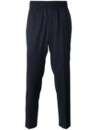 Palm Angels Side Stripe Track Pants, Men's, Size: 52, Blue, Virgin Wool/viscose