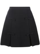Miu Miu Bow Detail Short Skirt - Black