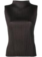 Pleats Please By Issey Miyake Pleated Blouse - Brown