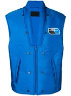 Prada Zipped Padded Gilet - Blue