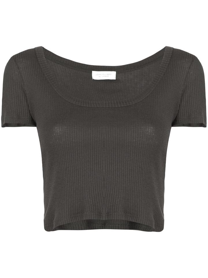 John Elliott Cropped T-shirt - Grey