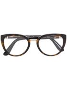 Dolce & Gabbana Eyewear Oval Frame Glasses - Brown