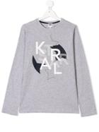 Karl Lagerfeld Kids Teen Star Print Top - Grey