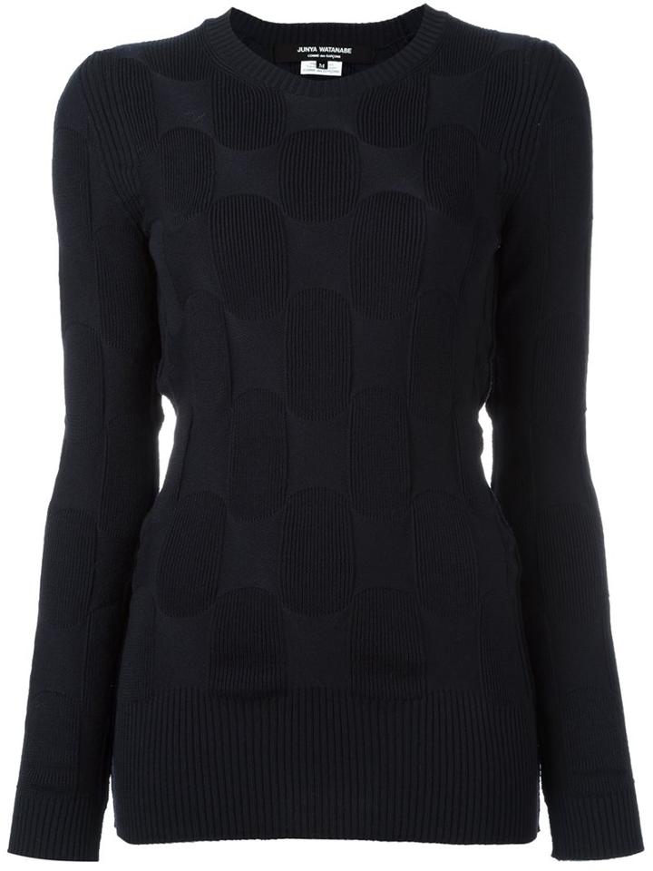Junya Watanabe Comme Des Garçons Textured Sweater, Women's, Size: Medium, Blue, Wool