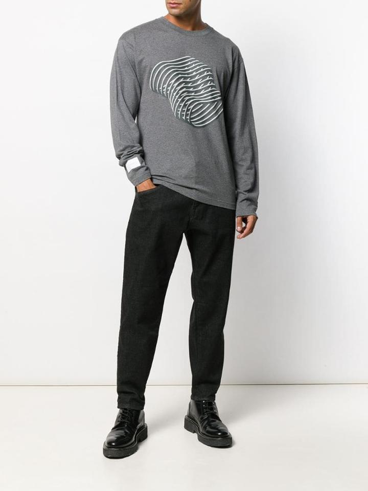 Fumito Ganryu Printed Cotton T-shirt - Grey