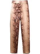 Jejia Claire Python Print Trousers - Brown