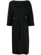Calvin Klein Boat Neck Midi Dress - Black