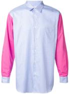 Comme Des Garçons Shirt Colour Block Checked Shirt - White