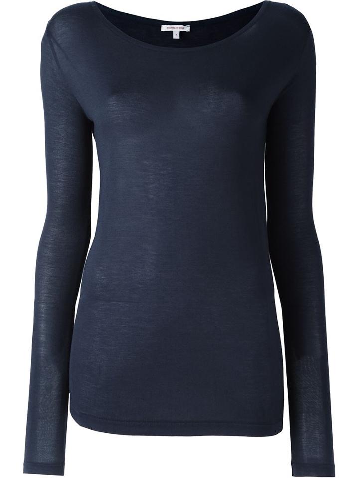 Borbonese Longsleeved T-shirt, Women's, Size: S, Blue, Viscose