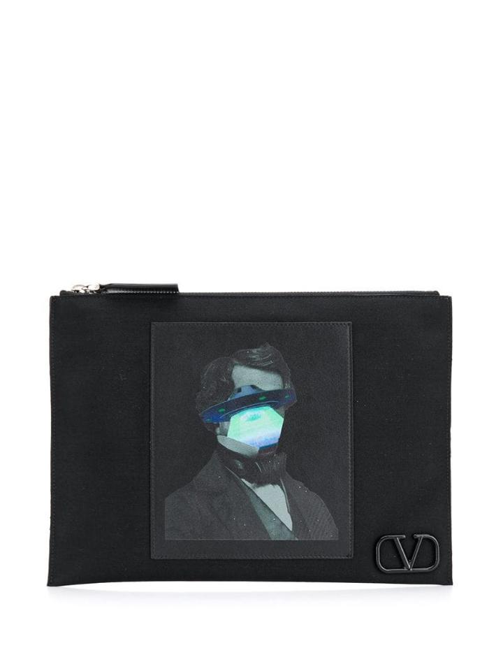 Valentino Valentino Garavani X Undercover Logo Pouch - Black