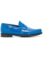 Dolce & Gabbana Patent Leather Moccassins - Blue
