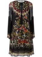 Roberto Cavalli - Printed Tunic Dress - Women - Silk - 40, Black, Silk