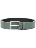 Jil Sander Classic Belt, Men's, Size: 90, Green, Calf Leather/brass