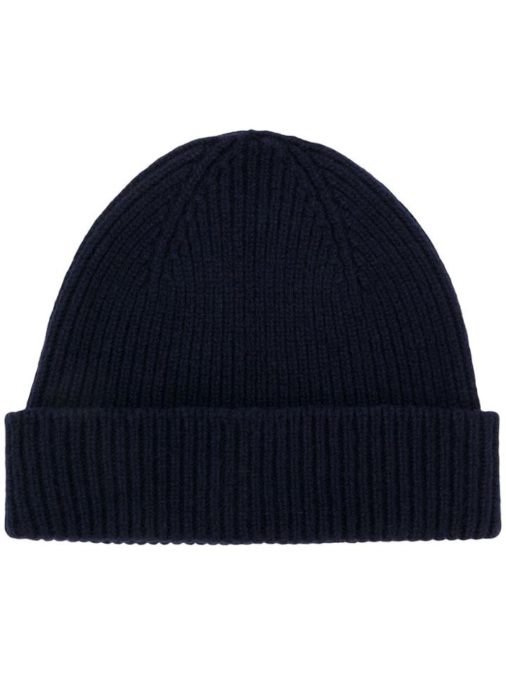 Paul Smith Rib Knit Hat - Blue