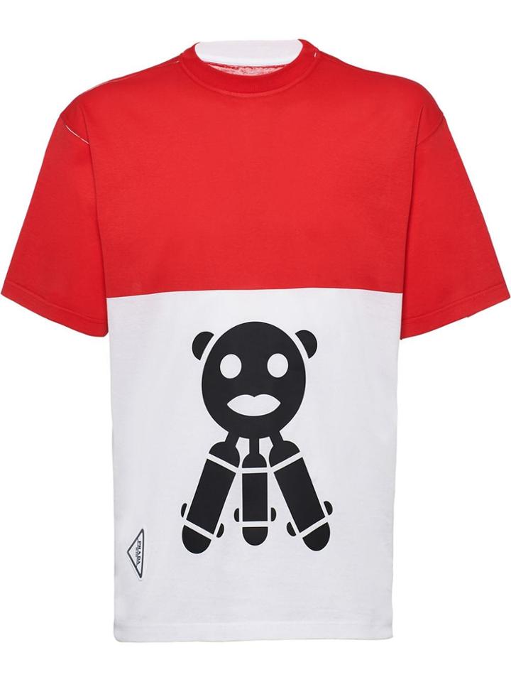 Prada Pradamalia Cotton T-shirt - Red