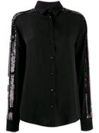Iceberg Sequin Panelled Sleeve Shirt - Black