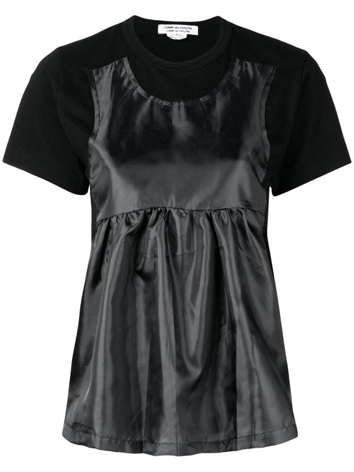 Comme Des Garçons Comme Des Garçons Satin Front T-shirt - Black