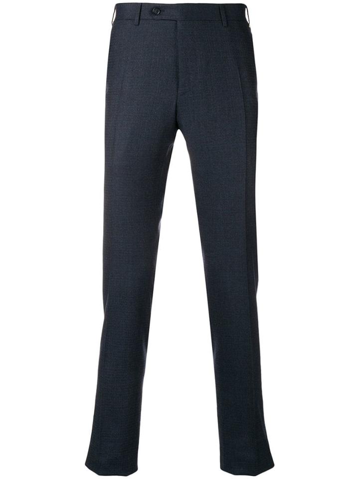 Canali Straight-leg Tailored Trousers - Blue