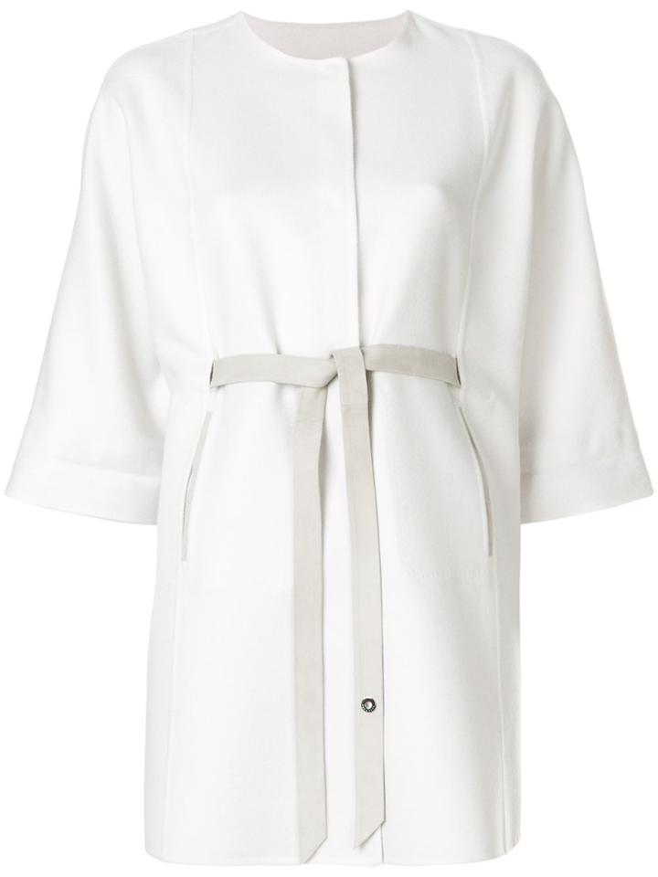 Loro Piana Belted Reversible Coat - Nude & Neutrals