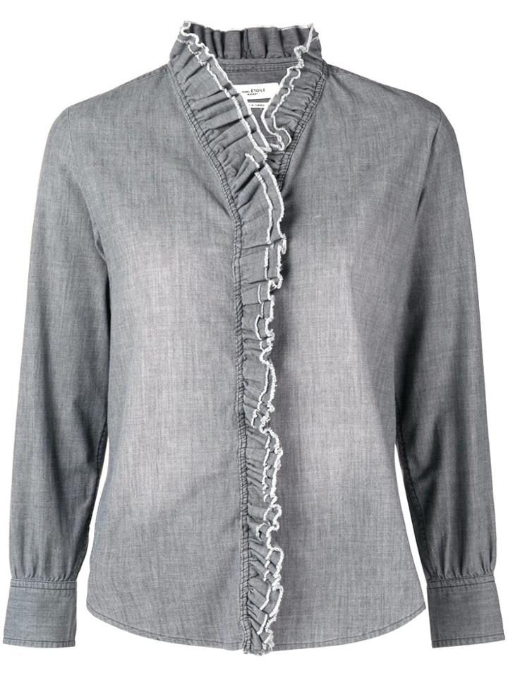 Isabel Marant Étoile Frilled Embellished Shirt - Grey