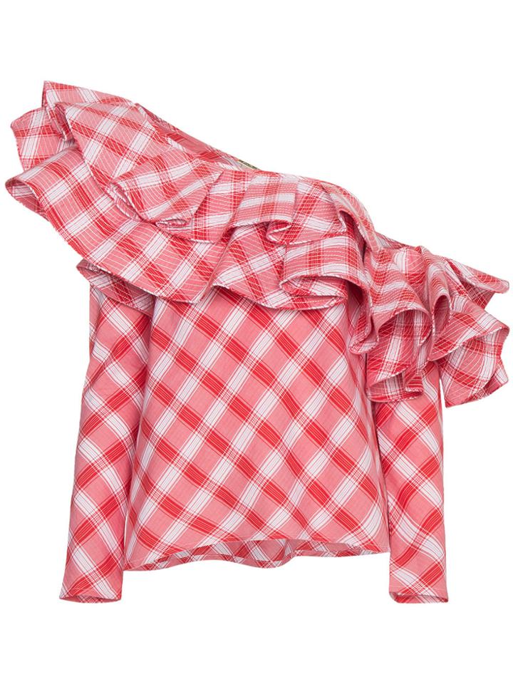 Johanna Ortiz Mangas Coloradas Gingham Top - Red