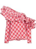 Johanna Ortiz Mangas Coloradas Gingham Top - Red
