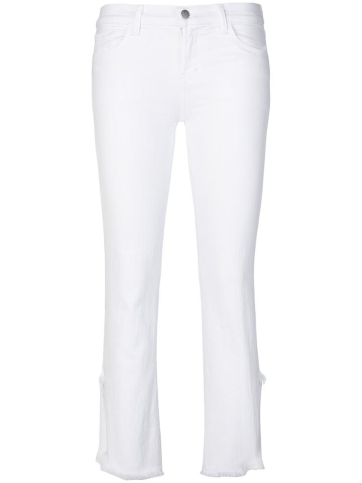 J Brand Slim-fit Cropped Jeans - White