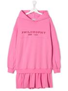 Philosophy Di Lorenzo Serafini Kids Logo Sweat Dress - Pink