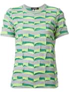 Junya Watanabe Comme Des Garçons Panel Striped T-shirt, Women's, Size: M, Green, Cotton