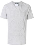 Moschino Logo Embossed T-shirt - Grey