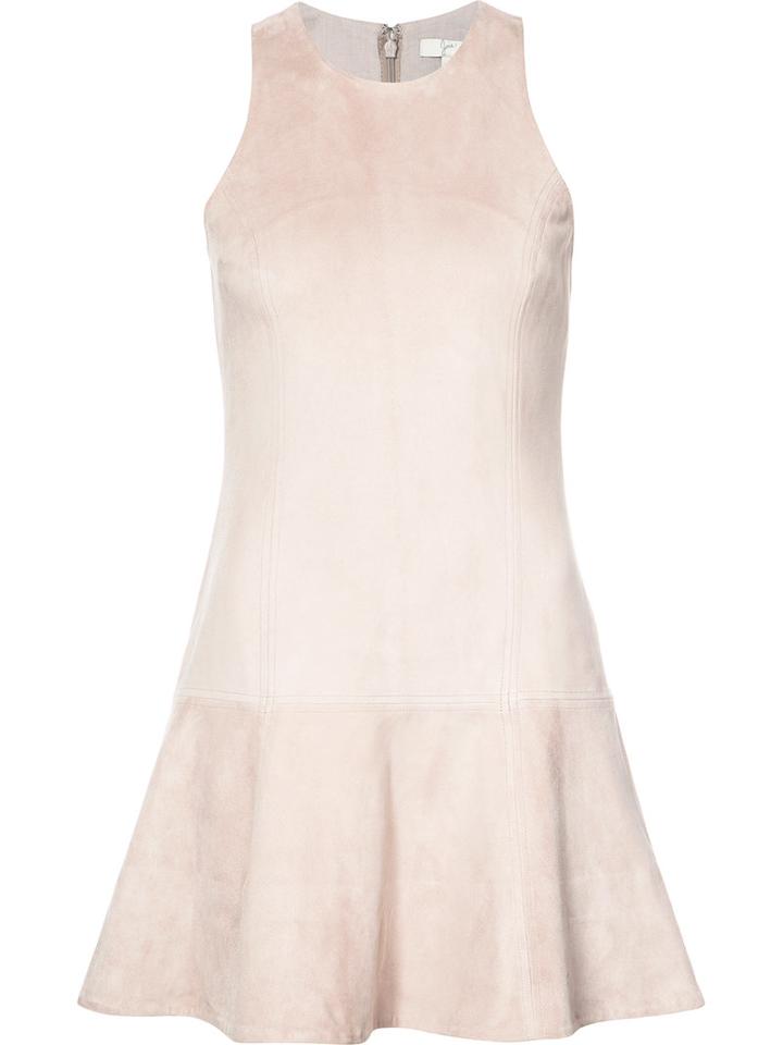 Joie - Flared Dress - Women - Cotton/goat Suede - 2, Nude/neutrals, Cotton/goat Suede