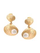 Oscar De La Renta Sea Shell Earring - Gold