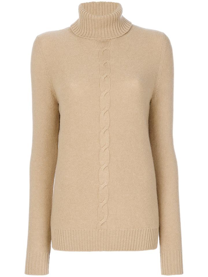 Loro Piana - Turtleneck Sweater - Women - Cashmere - 40, Nude/neutrals, Cashmere