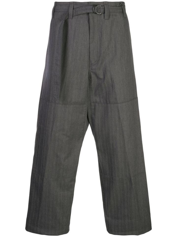 Lanvin Cropped Wide-leg Trousers - Grey