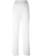 Versus Elasticated Waistband Sheer Trousers, Women's, Size: 40, White, Polyester/polyamide/spandex/elastane/viscose