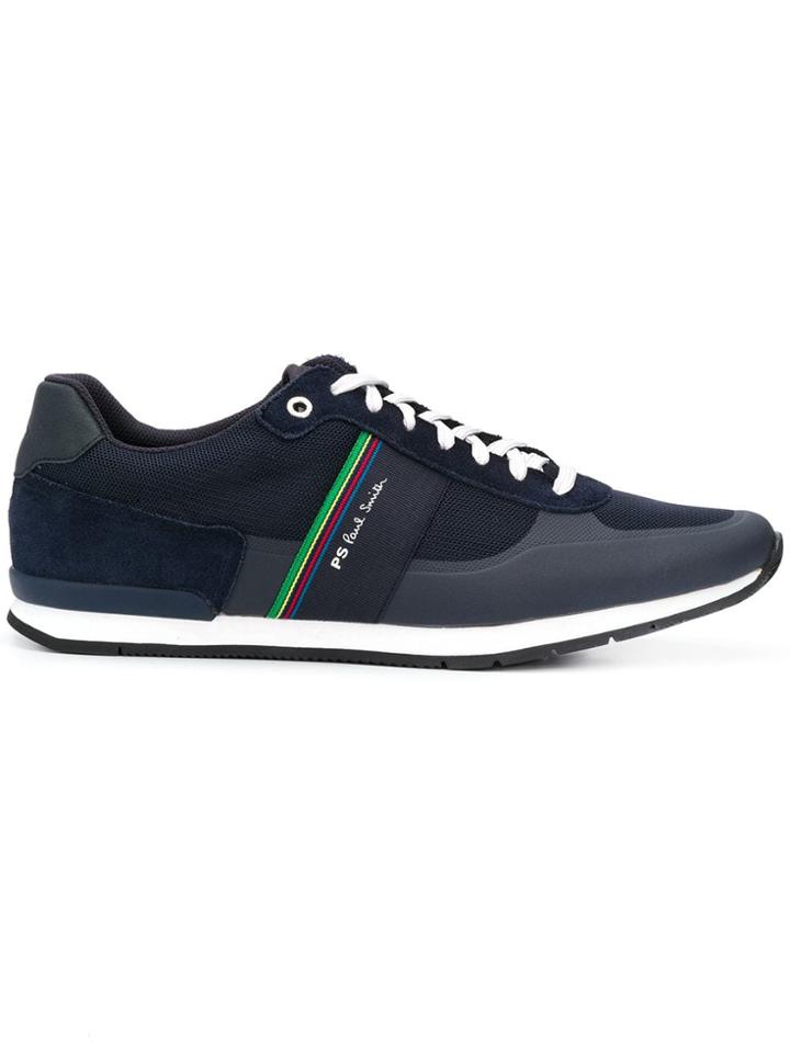 Ps By Paul Smith Stripe Detail Logo Trainers - Blue