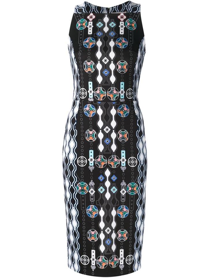 Peter Pilotto Kia Dress, Women's, Size: 8, Black, Polyester/spandex/elastane/viscose