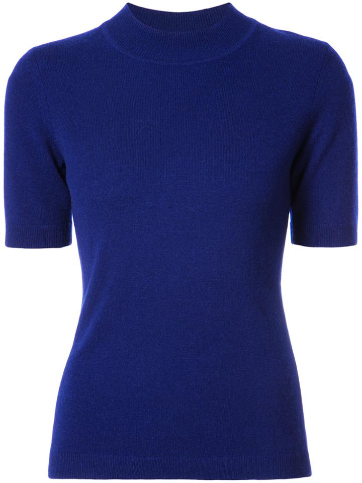 Dvf Diane Von Furstenberg Cashmere Round Neck Top - Blue