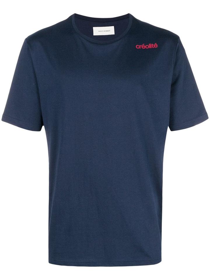 Wales Bonner Plain Classic T-shirt - Blue