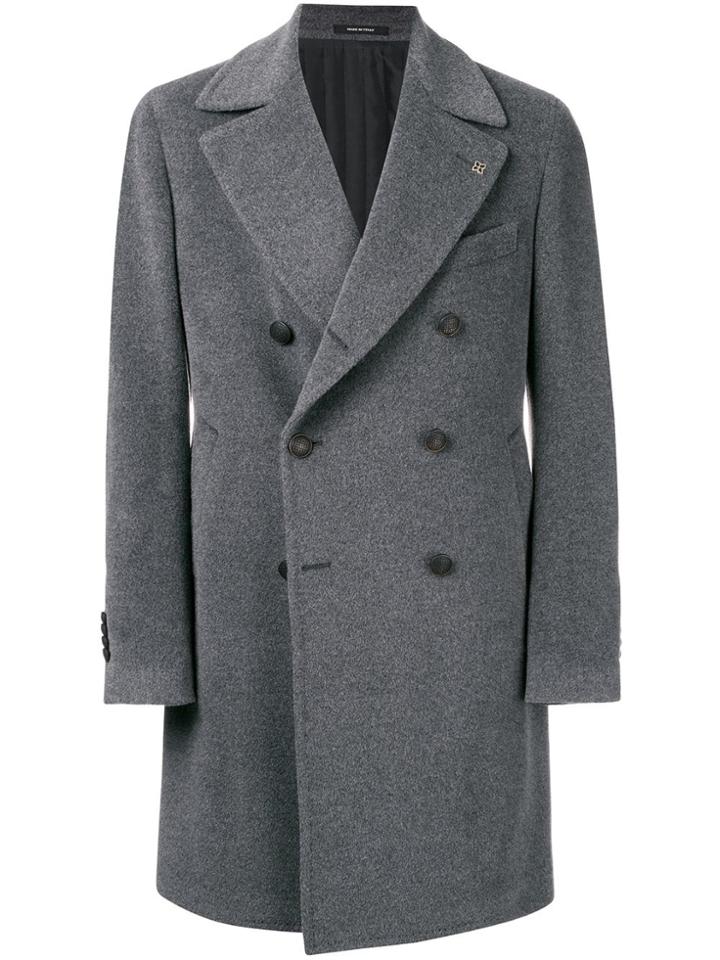 Tagliatore Double Breasted Overcoat - Grey