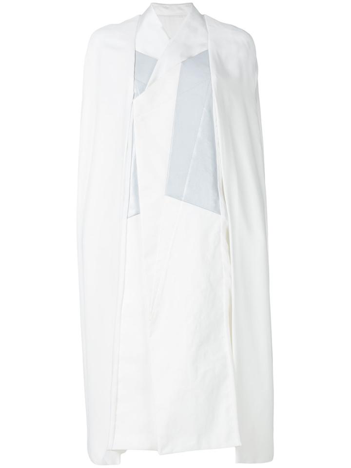 Rick Owens V-neck Cape Pullover - White