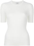 Courrèges Plain T-shirt, Women's, Size: 3, White, Cotton/cashmere