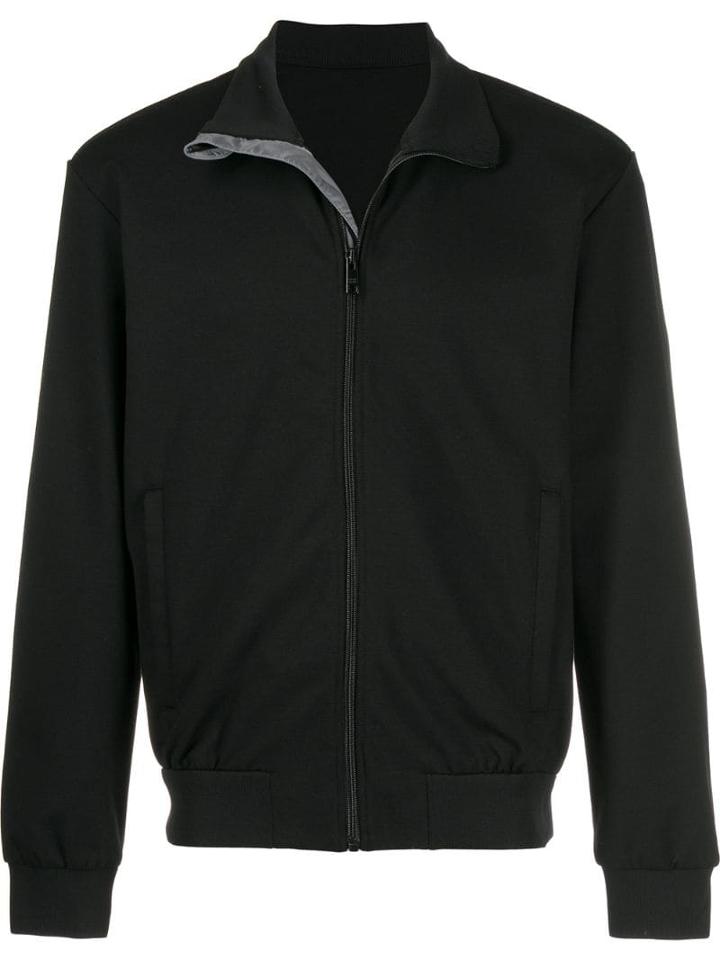 Prada Roll Neck Zipped Jacket - Black