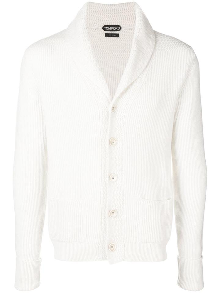 Tom Ford Button Up Cardigan - White