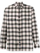 Salvatore Piccolo Check Print Long Sleeve Shirt - Neutrals